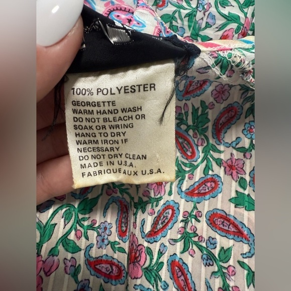 Diane Freis Original Georgette Maxi Dress Bohemian flower Floral Printed - Picture 16 of 16